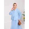 V Yaka Poplin Gömlek-Etek Takım