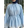 Büzgülü Reglan Kol Tunik