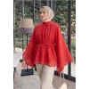 Büzgülü Reglan Kol Tunik