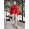 Büzgülü Reglan Kol Tunik