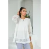 Dantel Detaylı Tunik Beyaz