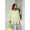Dantel Detaylı Tunik Limon