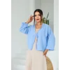 Keten Kısa Kimono Bebe Mavi