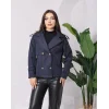 Roba Detaylı Kısa Trençkot Lacivert