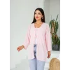 Sarmal Desen Uzun Kimono Pembe