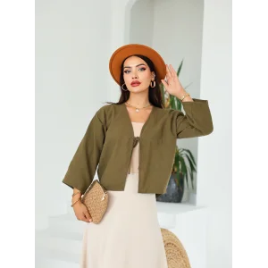 Keten Kısa Kimono Haki