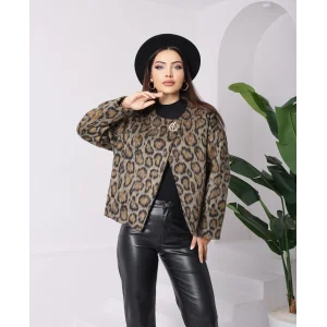 Leopar Kaşe Ceket