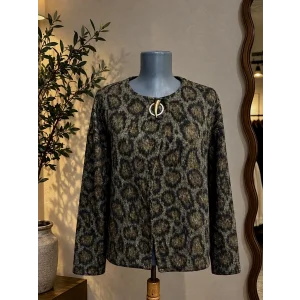Leopar Kaşe Ceket
