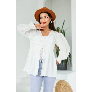 Ön Büzgülü Kimono Tunik