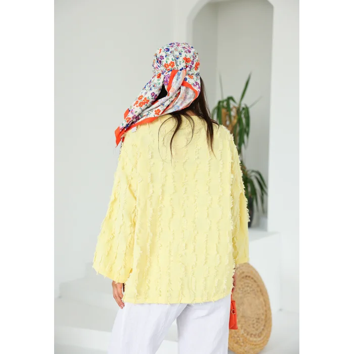 Saçaklı Kimono Limon