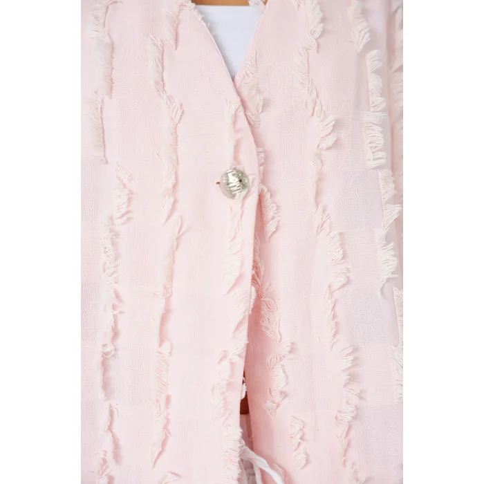 Saçaklı Kimono Pembe