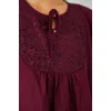 Dantel Detaylı Tunik Bordo