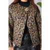 Leopar Kaşe Ceket