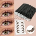 100 Adet Uzun Micro Brush Seti - Çok Amaçlı Makyaj, Kirpik Lifting, Kaş Laminasyonu, Tırnak Tasarım, Elektronik Detay Temizlik Fırçası