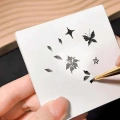 Nail-Art karıştırma kağıdı, çift taraflı, suya dayanıklı, tek kullanımlık boya karıştırma kağıdı 50 yaprak