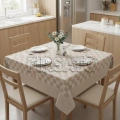 Potihome Damalı Kenar Bordürlü Masa Örtüsü 140x140 cm Sofra Bezi, Piknik Örtüsü