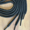 Premium Yuvarlak Kalın Bot Ayakkabı Bağcığı 120 cm - Siyah / Füme