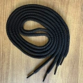 Premium Yuvarlak Kalın Bot Ayakkabı Bağcığı 120 cm - Siyah / Füme