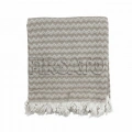 Zigzag Desenli Koltuk Örtüsü 200x230cm Pamuklu | Yatak Örtüsü | Saçaklı |
