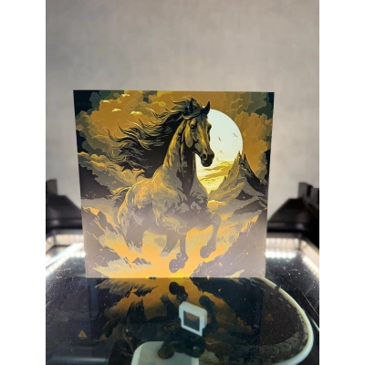 3D At Figürlü Tablo