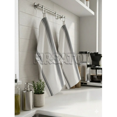 Sono Serisi - %100 Pamuklu 2’li Premium Mutfak Kurulama Bezi | Servis Peçetesi Seti (50x70 cm)