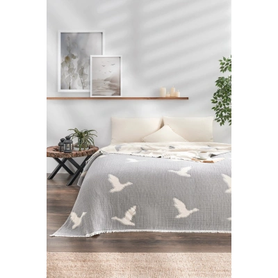 Kuş Desenli Jakarlı Pike