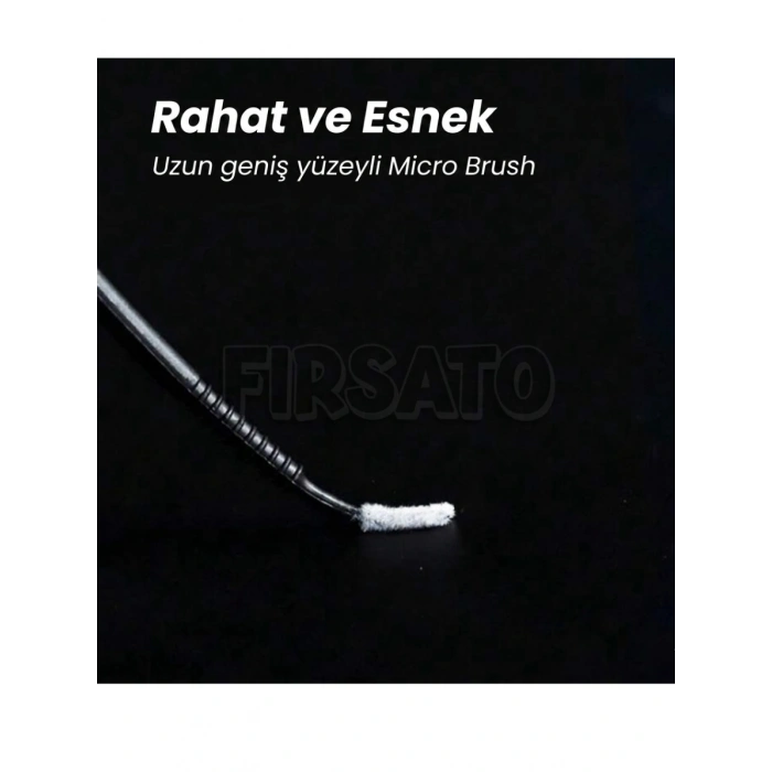 100 Adet Uzun Micro Brush Seti - Çok Amaçlı Makyaj, Kirpik Lifting, Kaş Laminasyonu, Tırnak Tasarım, Elektronik Detay Temizlik Fırçası