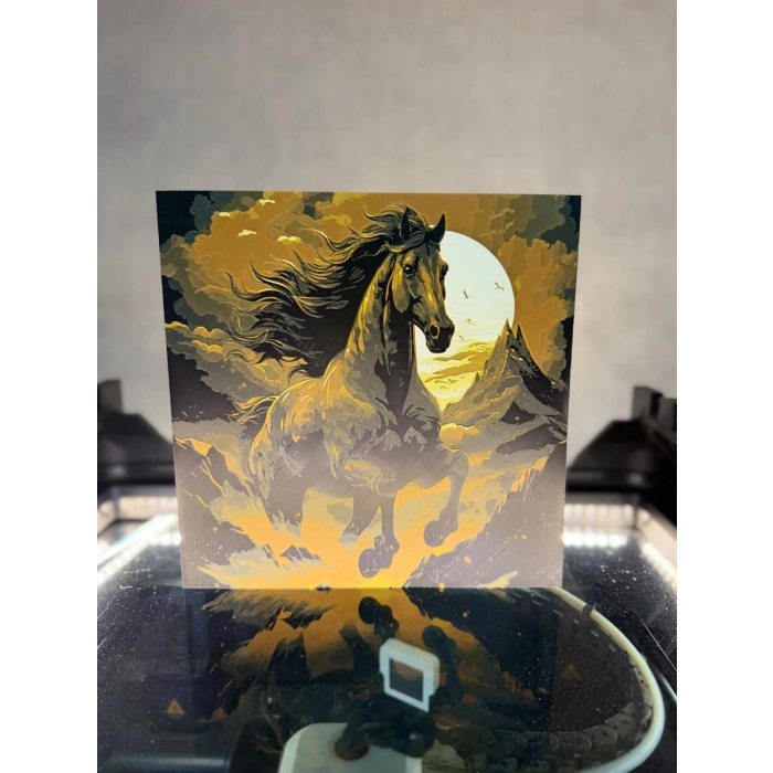 3D At Figürlü Tablo