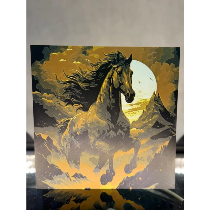 3D At Figürlü Tablo