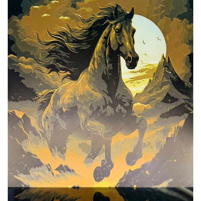 3D At Figürlü Tablo