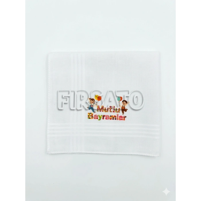 Bayram Mendili Mutlu Bayramlar Baskılı 10 ADET | Hediyelik | Mendil 28x28cm