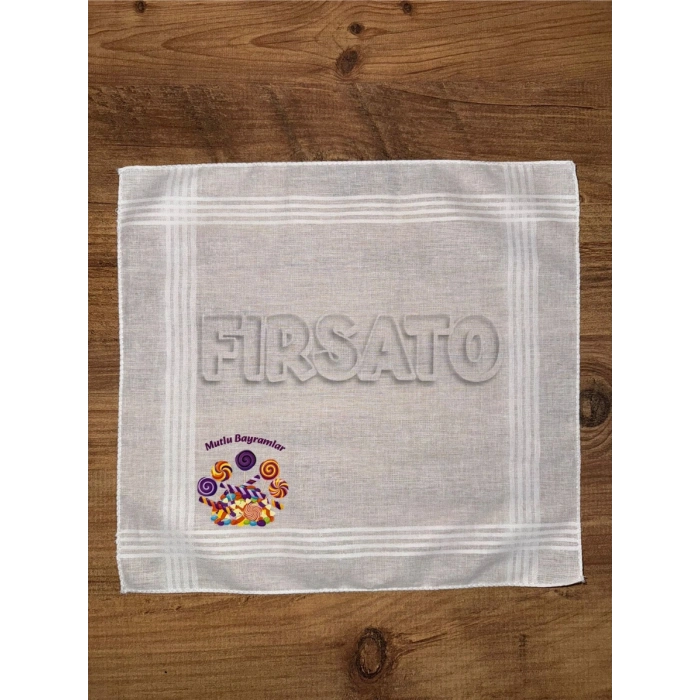 Bayram Mendili Mutlu Bayramlar Baskılı 10 ADET | Hediyelik | Mendil 28x28cm