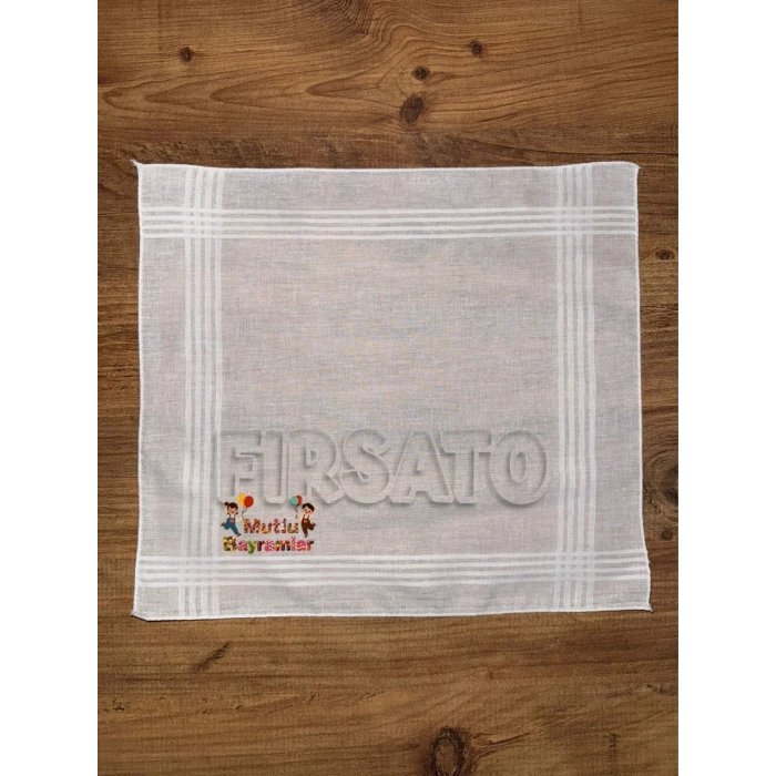 Bayram Mendili Mutlu Bayramlar Baskılı 10 ADET | Hediyelik | Mendil 28x28cm