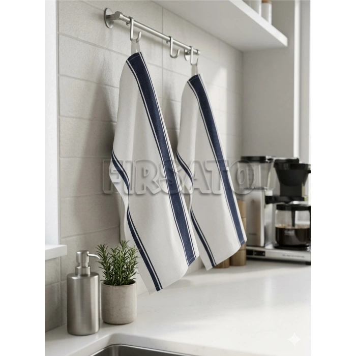 Sono Serisi - %100 Pamuklu 2’li Premium Mutfak Kurulama Bezi | Servis Peçetesi Seti (50x70 cm)