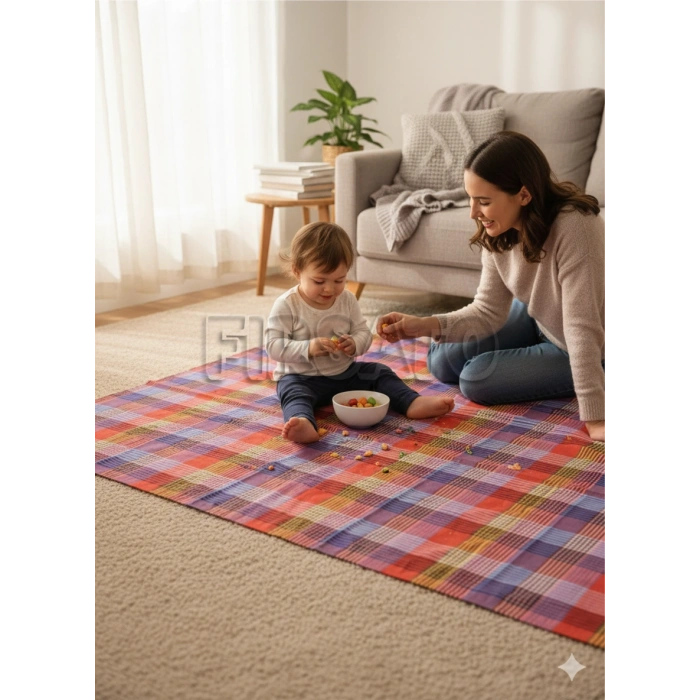 Ekose desen 100x100cm Hamur Mayalama Örtüsü | Lahmacunluk | sofra örtüsü | masa örtüsü | Çok Amaçlı örtü