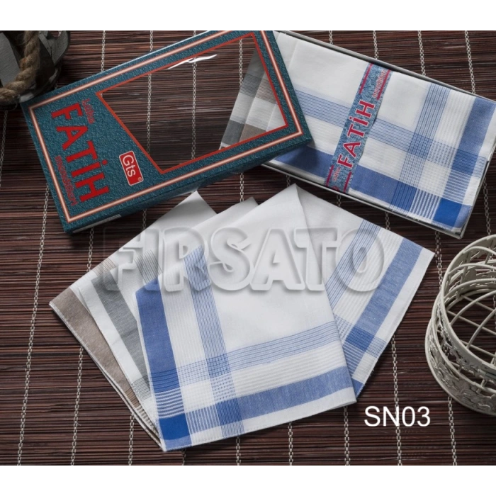 Fatih Kumaş Mendil 12li Kutulu Set 40x40cm