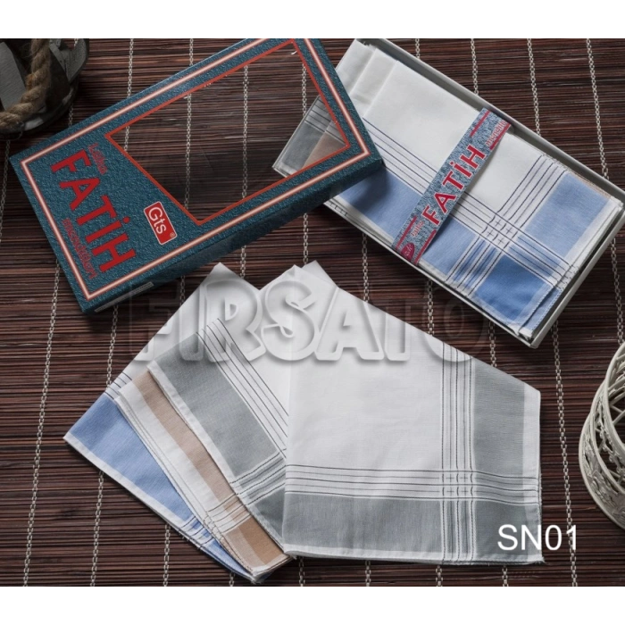 Fatih Kumaş Mendil 12li Kutulu Set 40x40cm