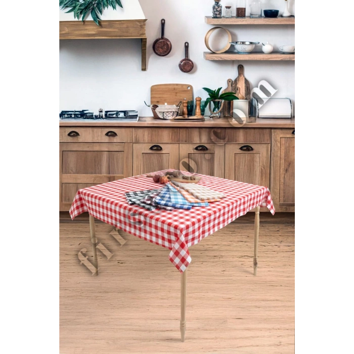 Fiber Kareli Masa Örtüsü