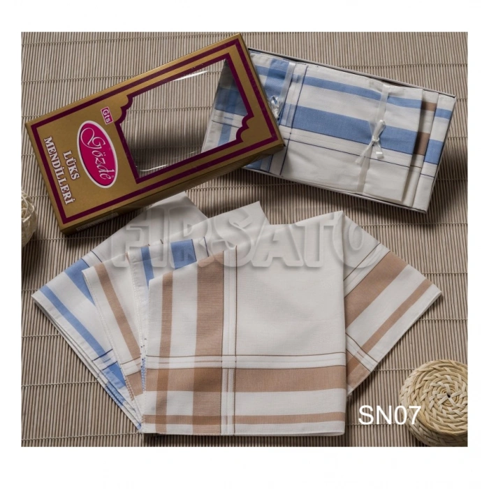 Gözde Kumaş Mendil 12li Sarı Kutulu Set 46x46cm