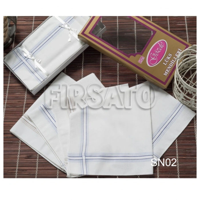 Gözde Kumaş Mendil 12li Sarı Kutulu Set 46x46cm