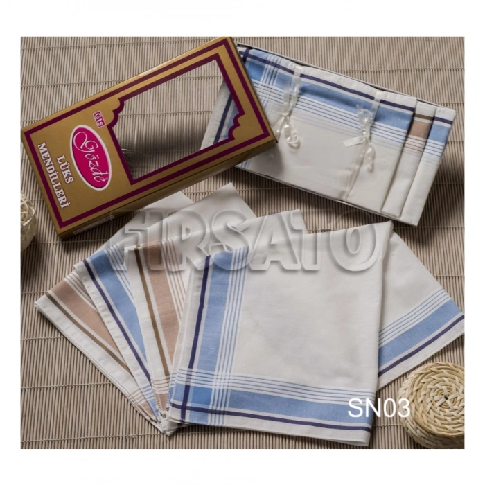 Gözde Kumaş Mendil 12li Sarı Kutulu Set 46x46cm