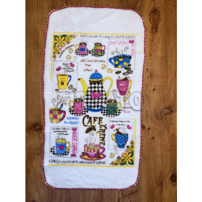 EKO Havlu Dokulu Baskı Desenli 40x60 4lü Mutfak Havlusu | Kurulama Bezi