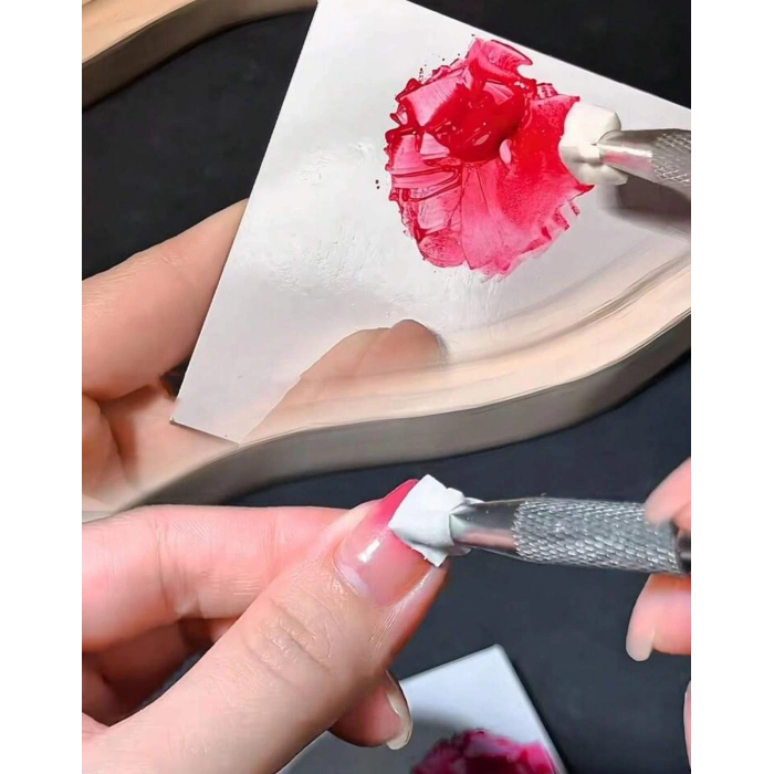 Nail-Art karıştırma kağıdı, çift taraflı, suya dayanıklı, tek kullanımlık boya karıştırma kağıdı 50 yaprak