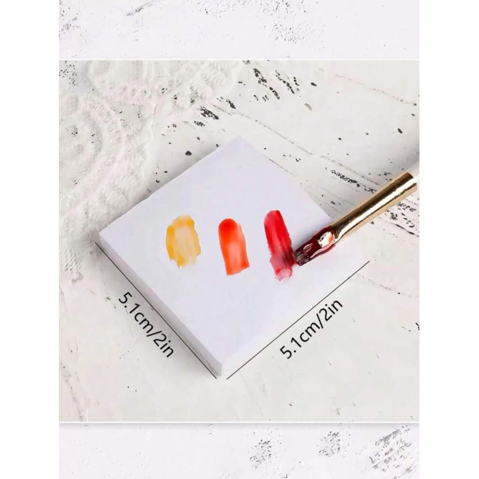 Nail-Art karıştırma kağıdı, çift taraflı, suya dayanıklı, tek kullanımlık boya karıştırma kağıdı 50 yaprak