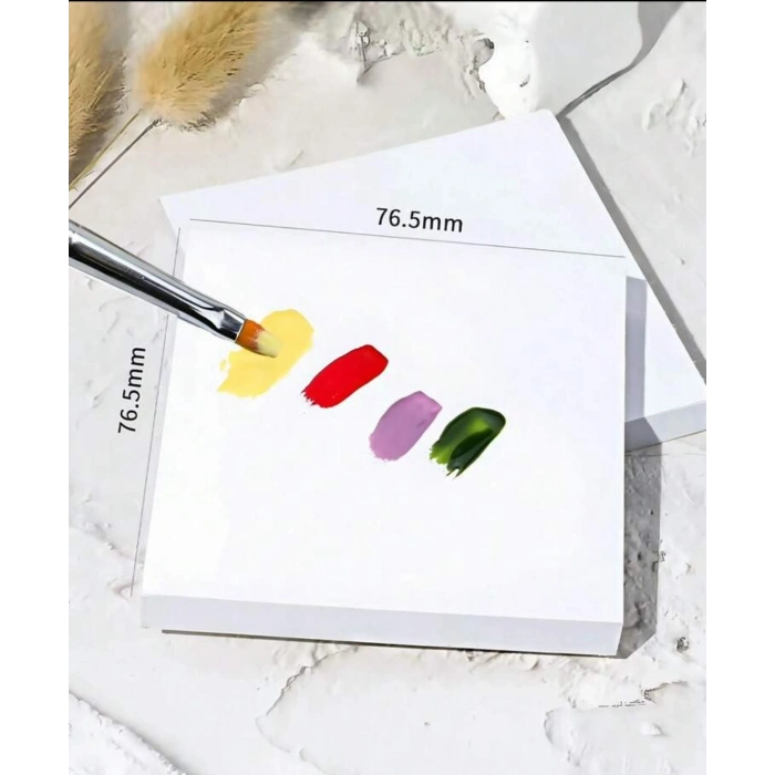 Nail-Art karıştırma kağıdı, çift taraflı, suya dayanıklı, tek kullanımlık boya karıştırma kağıdı 50 yaprak