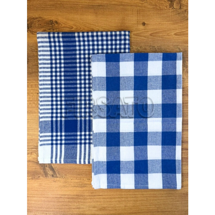 PROMO 2li Pamuklu Potikare ve Kare Desenli Kurulama Bezi Seti (45x65 cm)