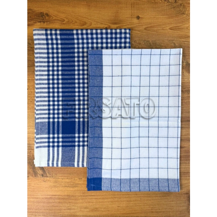 PROMO 2li Pamuklu Potikare ve Kare Desenli Kurulama Bezi Seti (45x65 cm)