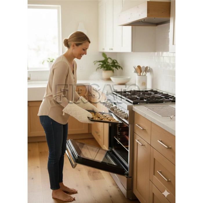 Termo Yanmaz Ve Isıya Dayanıklı Fırın Eldiveni 18 x 37 cm 2 Li Eldiven