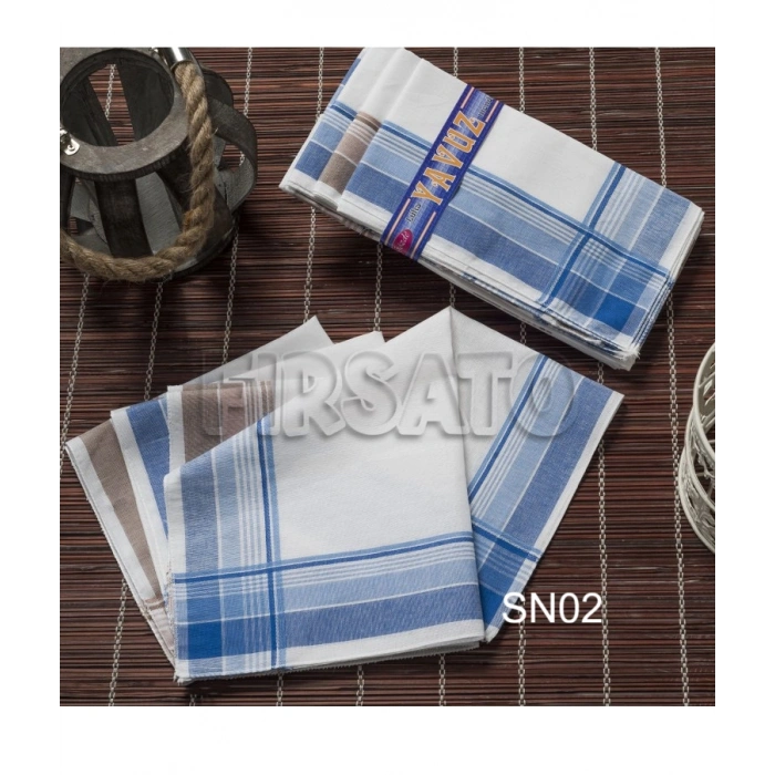 Yavuz Kumaş Mendil 12li Kutulu Set 39x39cm