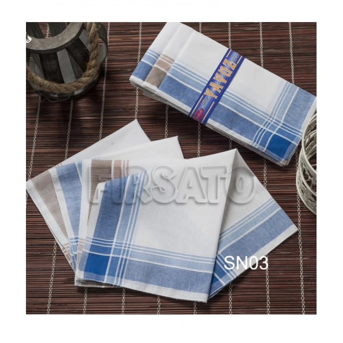 Yavuz Kumaş Mendil 12li Kutulu Set 39x39cm